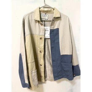 Sandrine Rose Free people Small Shacket, Jacket Jean Patchwork Boho Western